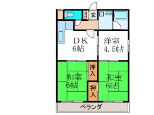 橋本マンションの物件間取画像